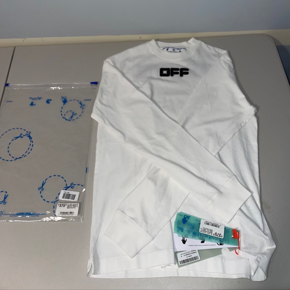 Off white long sleeves white shirt